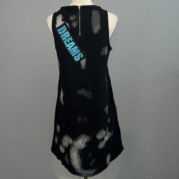 RARE LOVE MOSCHINO Sleeveless Black Denim with Sequin & Embroidered Patches - 6 - Picture 5 of 16